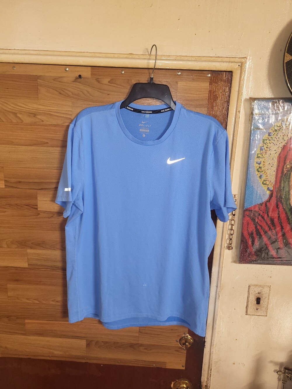 Nike Running Dri Fit Gym Workouts Athletic Tee T Shirt Mens Large Reflective